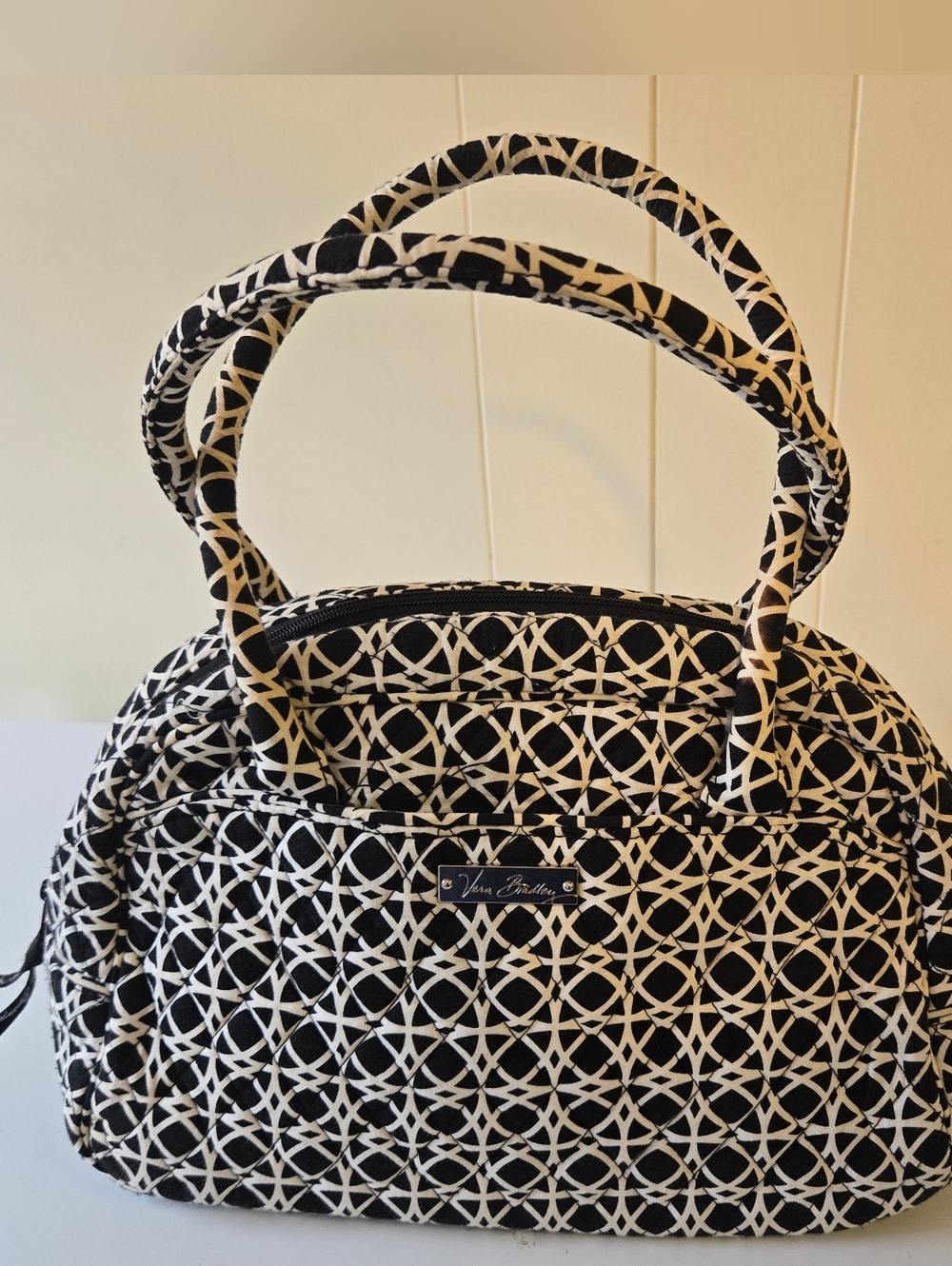 Vera Bradley Black & Ivory Quilted Tote